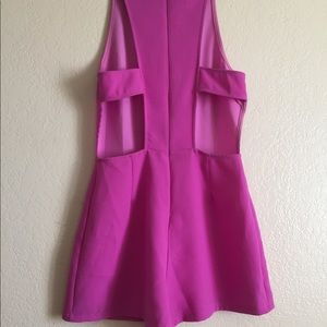 Pink romper cut out back
